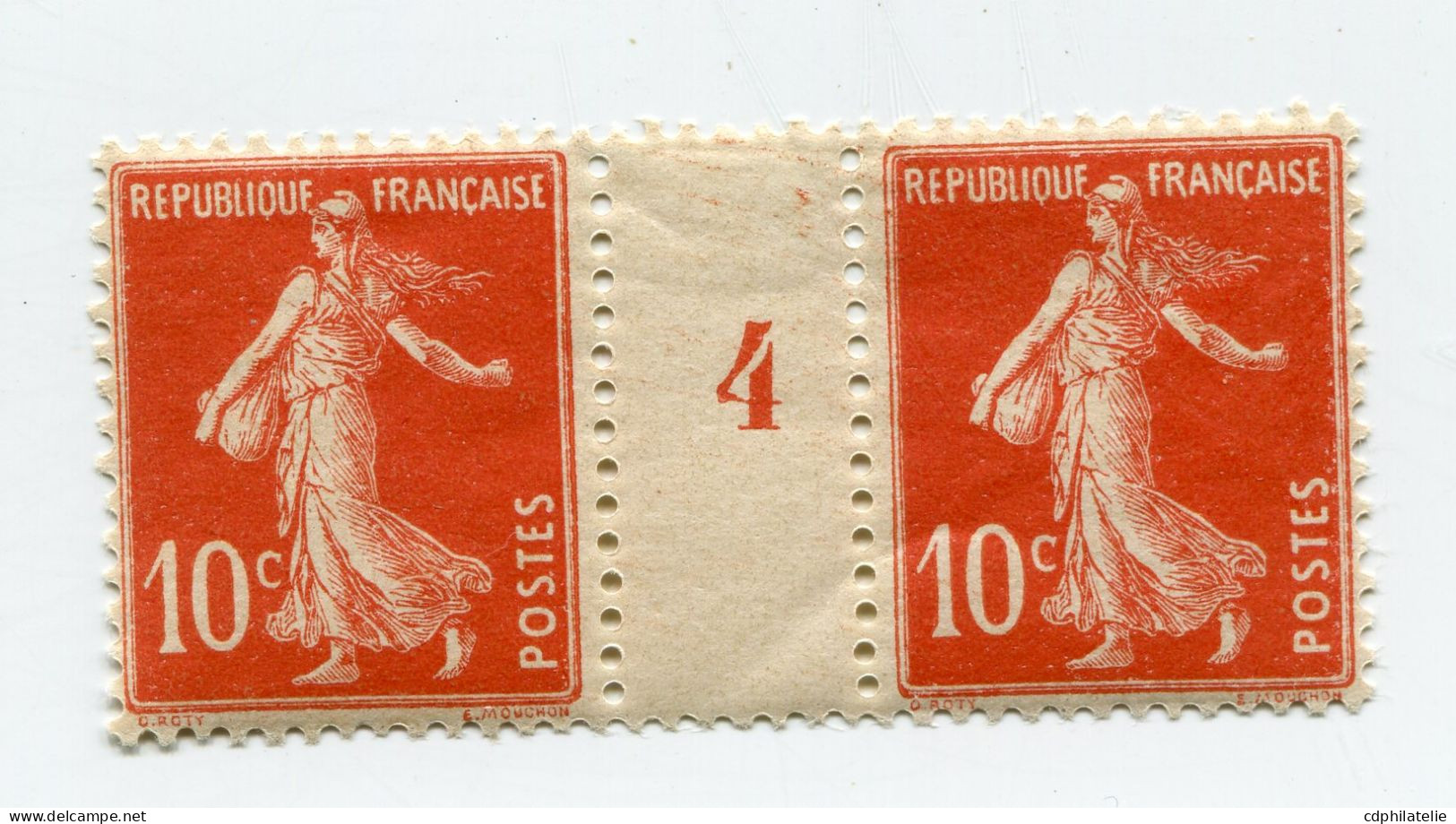 FRANCE N°138 **  EN PAIRE AVEC MILLESIME 4 ( 1914 ) - Millesimi