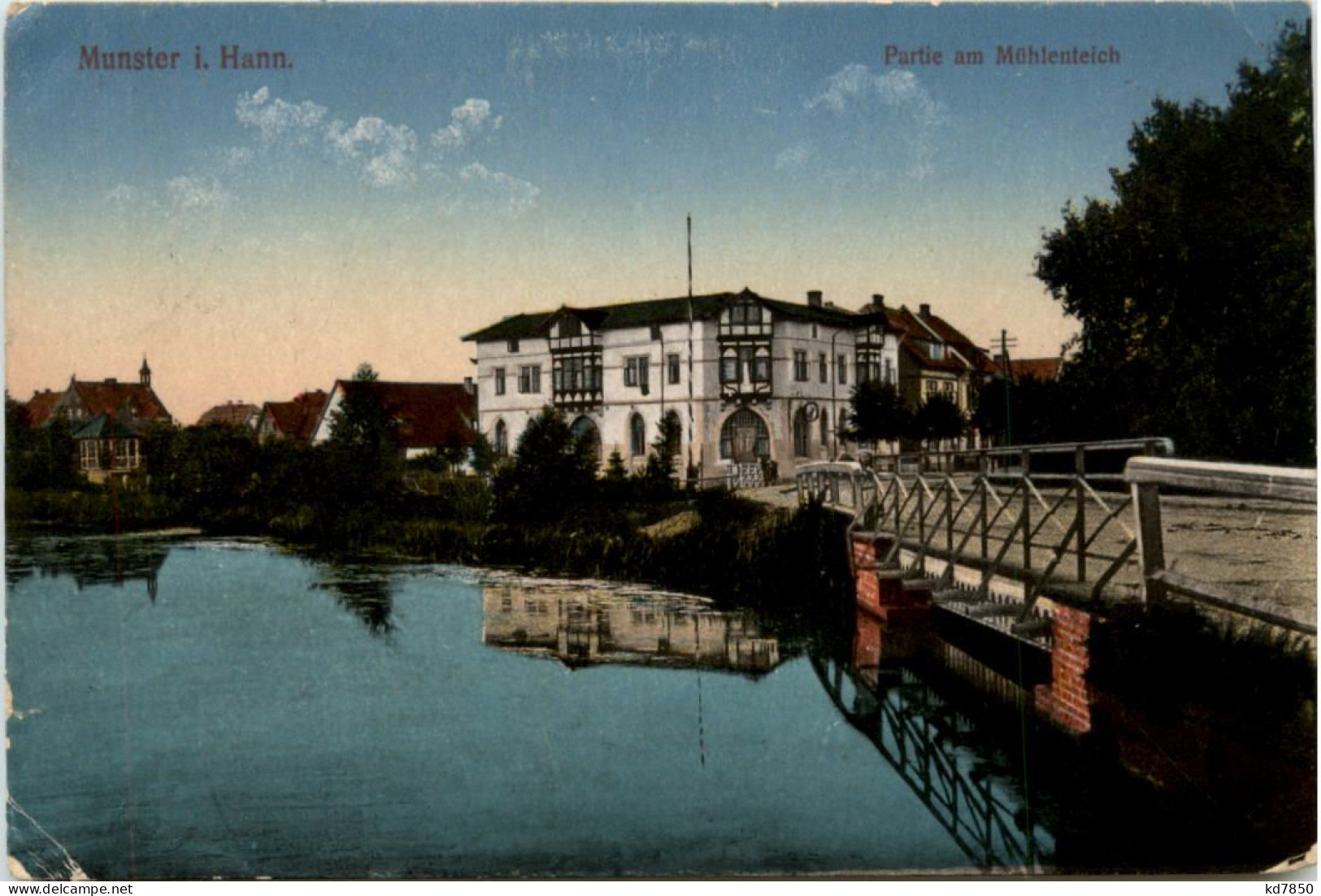 Munster I. Hann. - Partie Am Mühlenteich - Feldpost 2. Bataillon - Munster