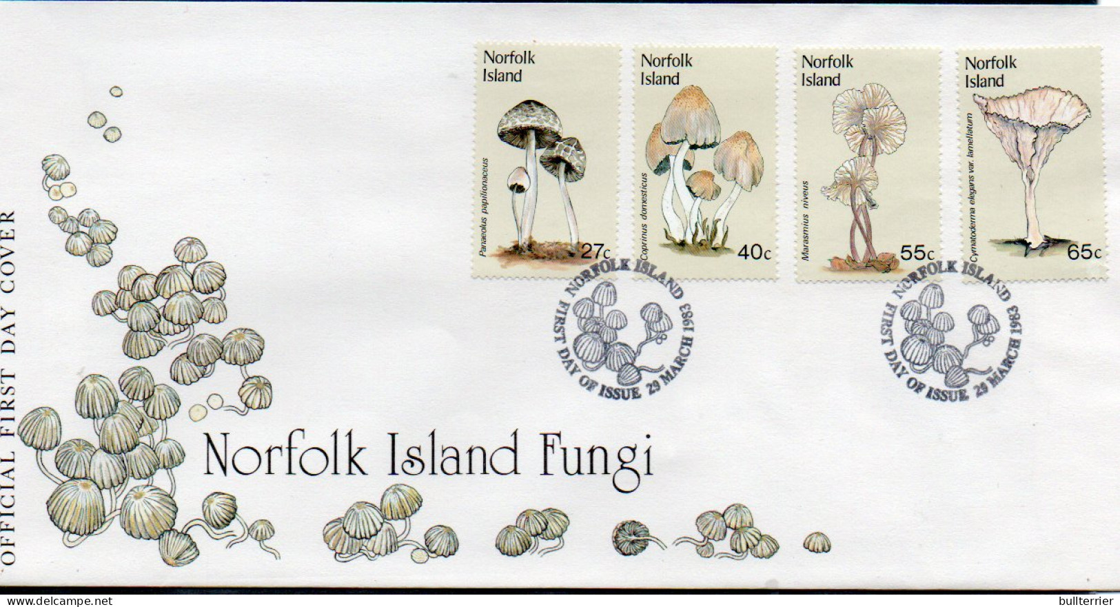 FLOWERS - FIJI - 1977 - HIBISCUSS SET OF 4 ON ILLUSTRATED FIRST DAY COVER - Pilze