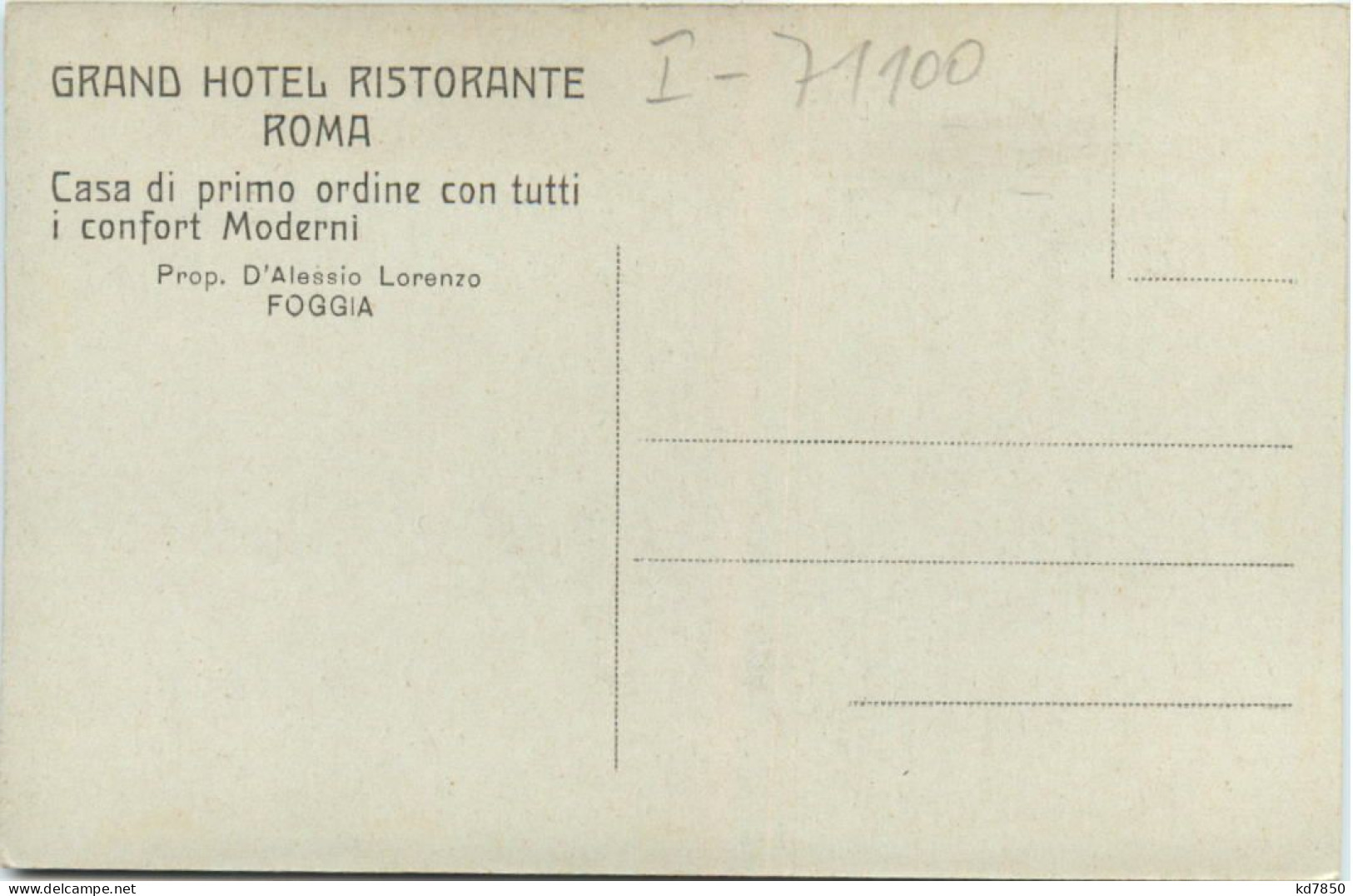 Foggia - Grand Hotel Roma - Altri & Non Classificati