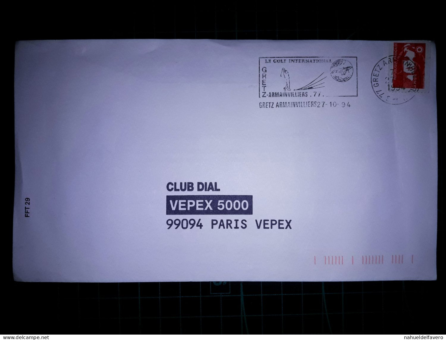 FRANCE, Enveloppe De "Club Dial Vepex 5000". Distribué Avec Cachet De La Poste Spécial. Années 1990. - Usados