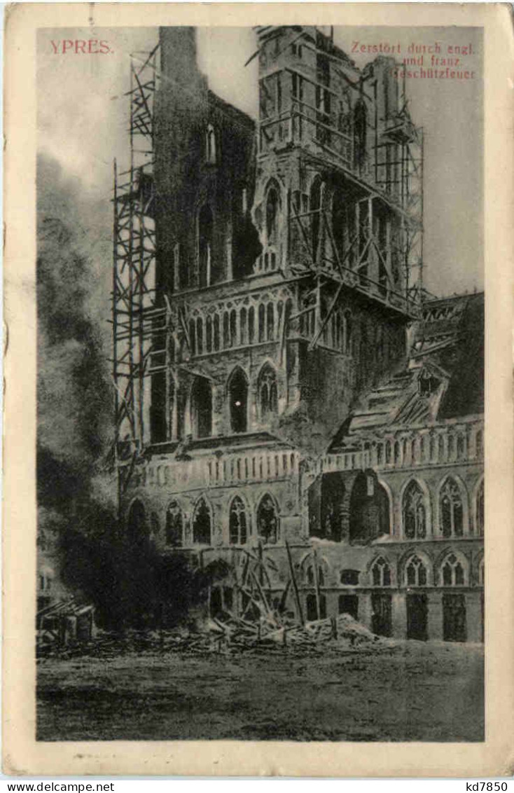 Ypres - Zerstört Durch Engl. Geschützfeuer - Ieper