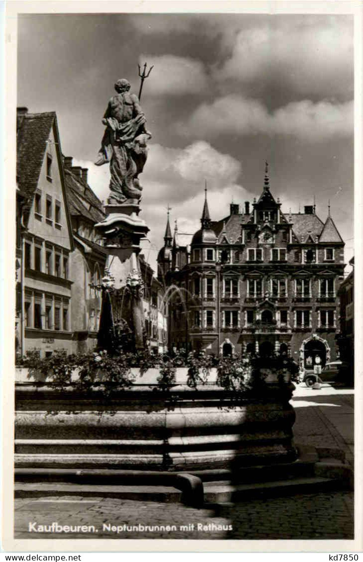 Kaufbeuren - Neptunbrunnen Mit Rathaus - Kaufbeuren