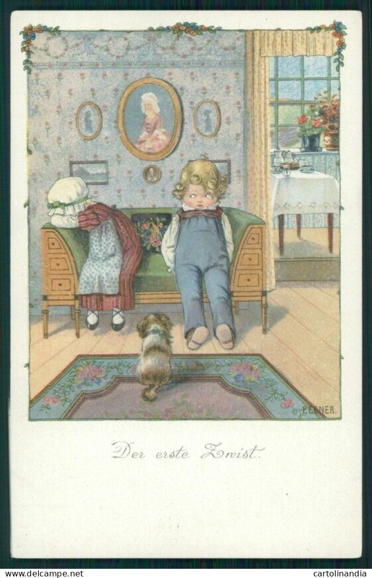 Artist Signed Pauli Ebner Children MM Vienne Serie 1158 Postcard TC2314 - Otros & Sin Clasificación