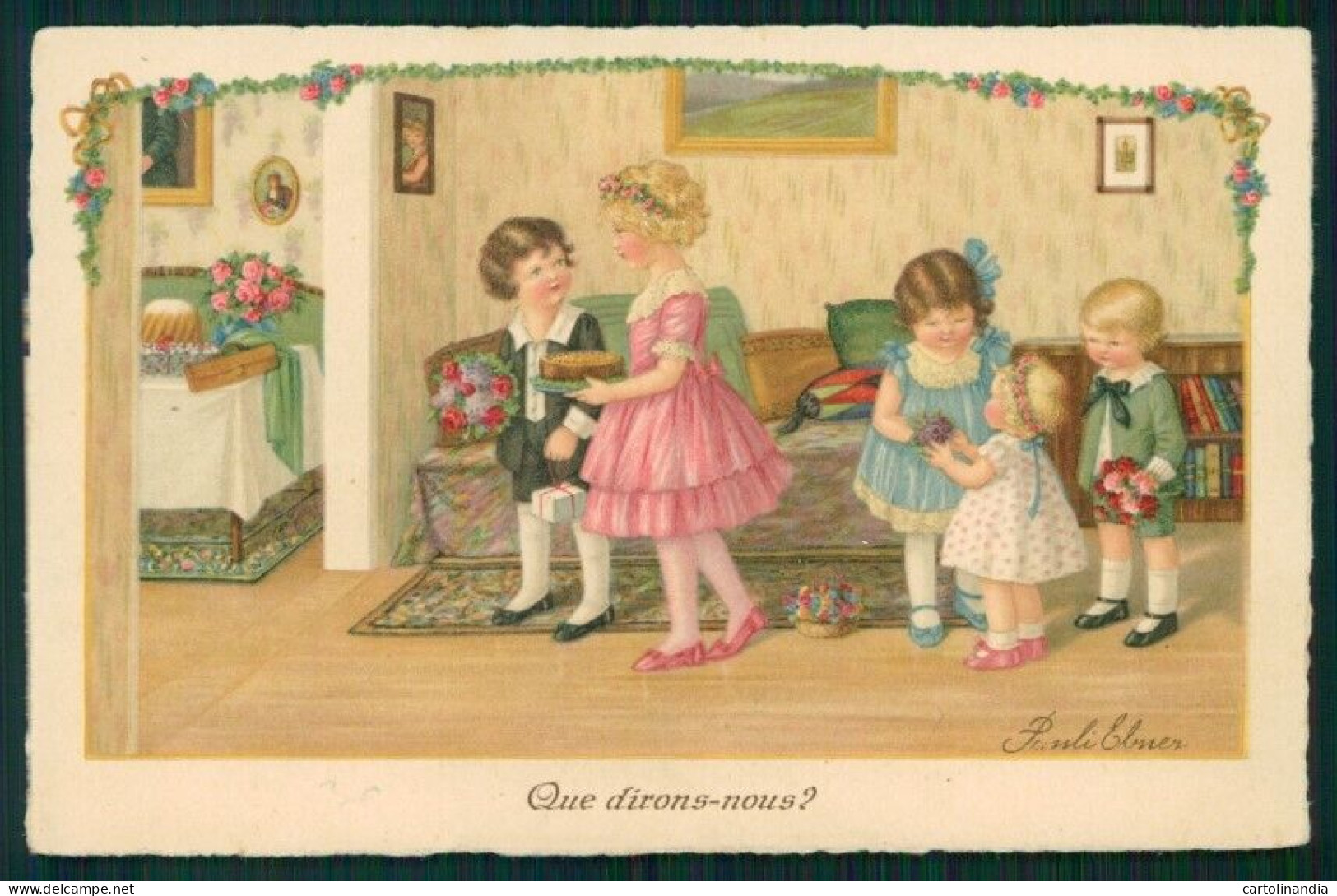 Artist Signed Pauli Ebner Children Dondorf Serie 3165 Postcard TC2399 - Otros & Sin Clasificación