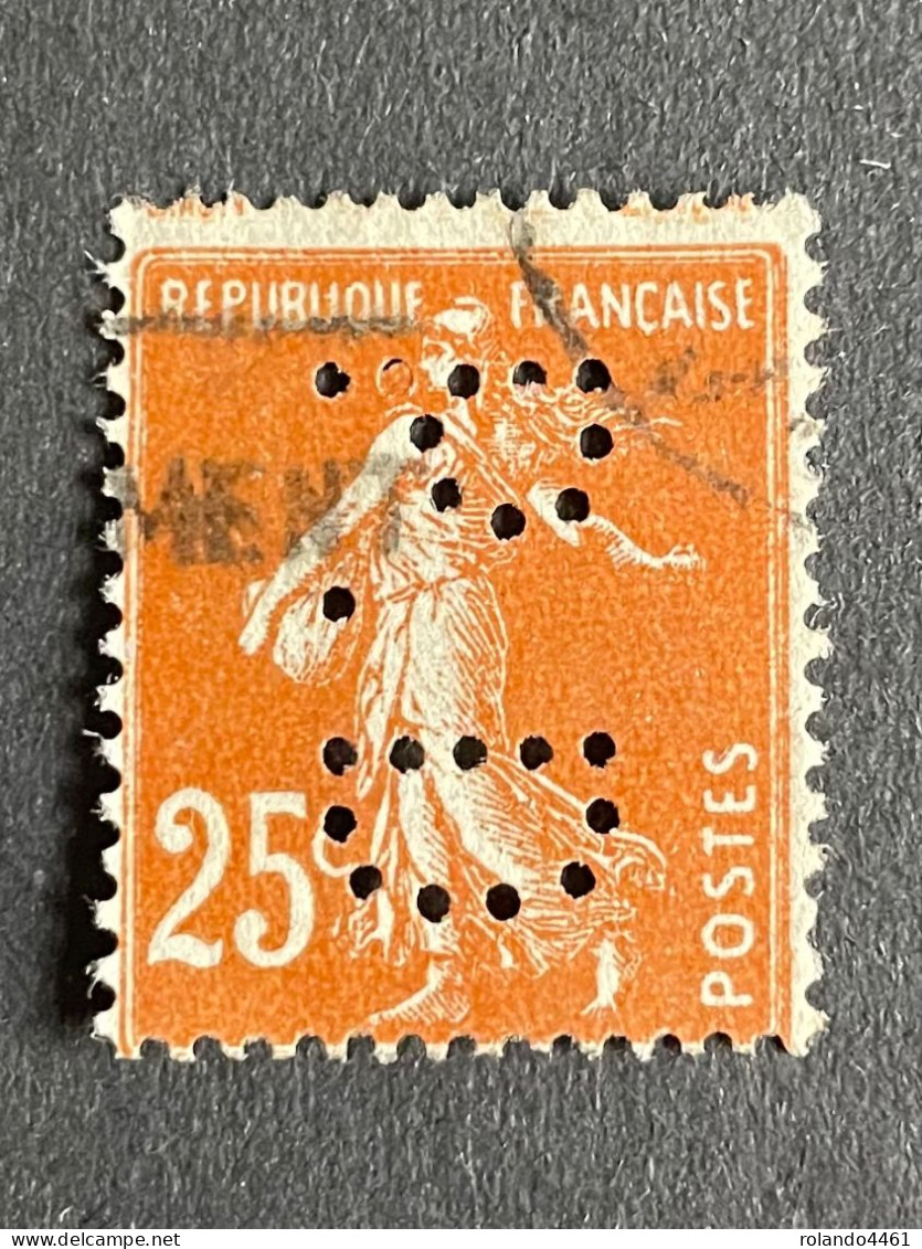 FRANCE P N° 235 Semeuse P.D 50 Indice 5 Perforé Perforés Perfins Perfin Superbe - Sonstige & Ohne Zuordnung