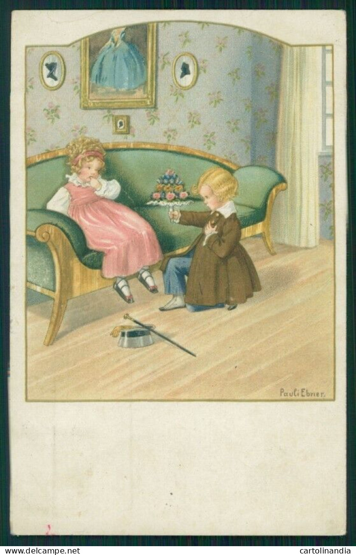 Artist Signed Pauli Ebner Children MM Vienne Serie 1270 Postcard TC2316 - Otros & Sin Clasificación