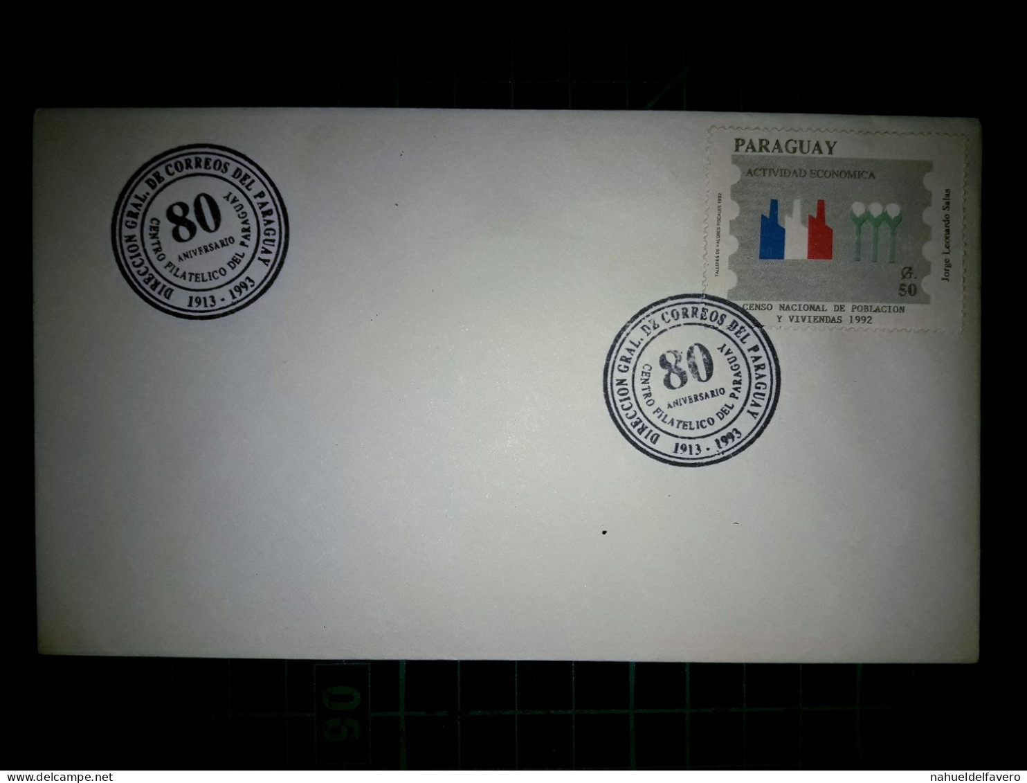 PARAGUAY, Enveloppe Avec Cachet Spécial Du 80ème Anniversaire Du Centre Philatélique Du Paraguay. Année 1993. - Paraguay