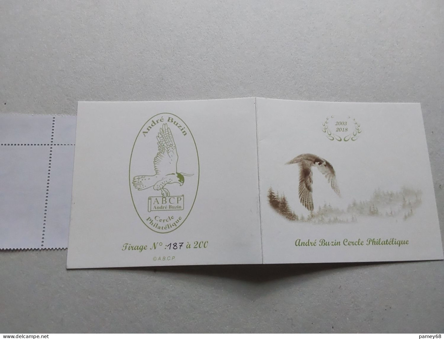 Carnet Privé Oiseaux André Buzin A B C P   187/200 Duostamp. 30-06-2018 - 1985-.. Oiseaux (Buzin)