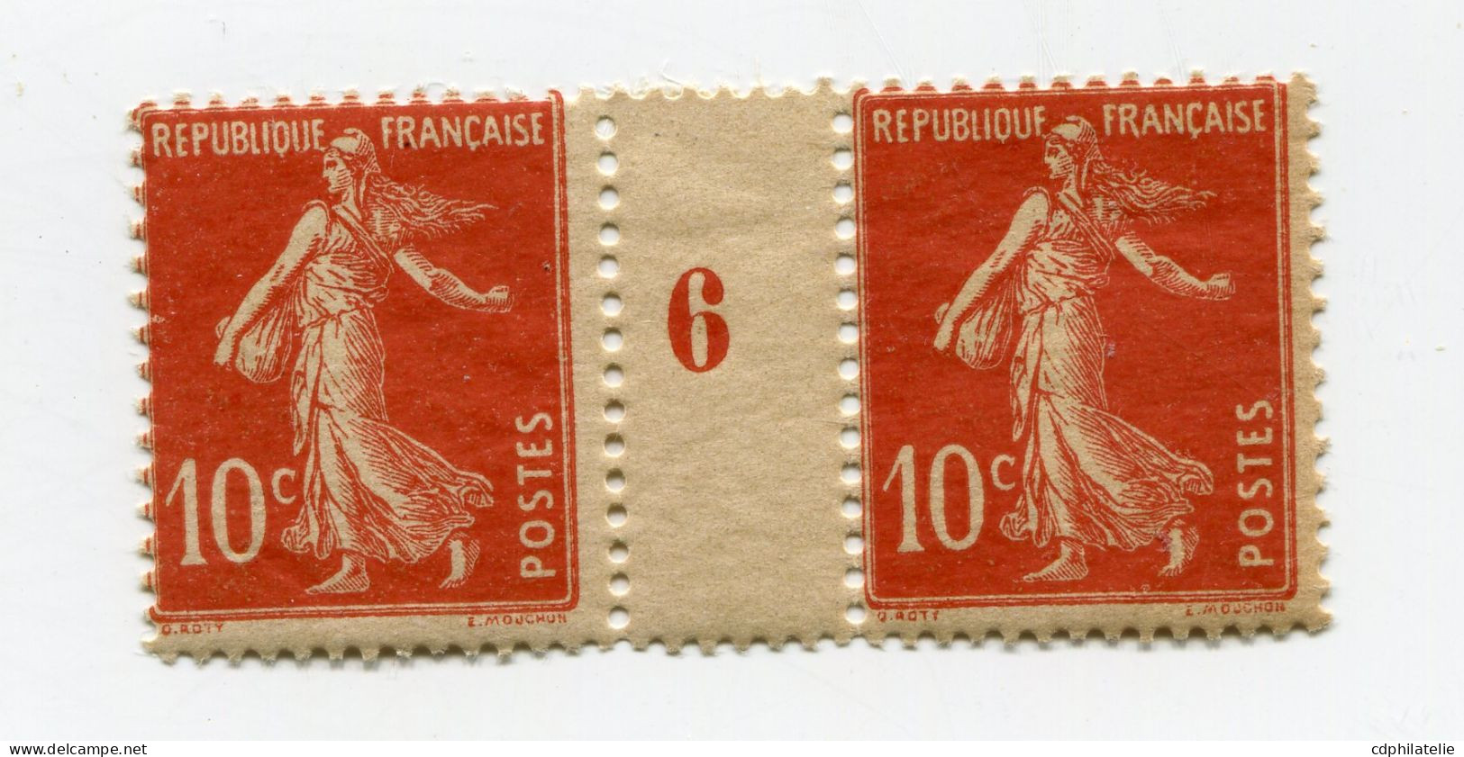 FRANCE N°138 *  EN PAIRE AVEC MILLESIME 6 ( 1916 ) - Millésime