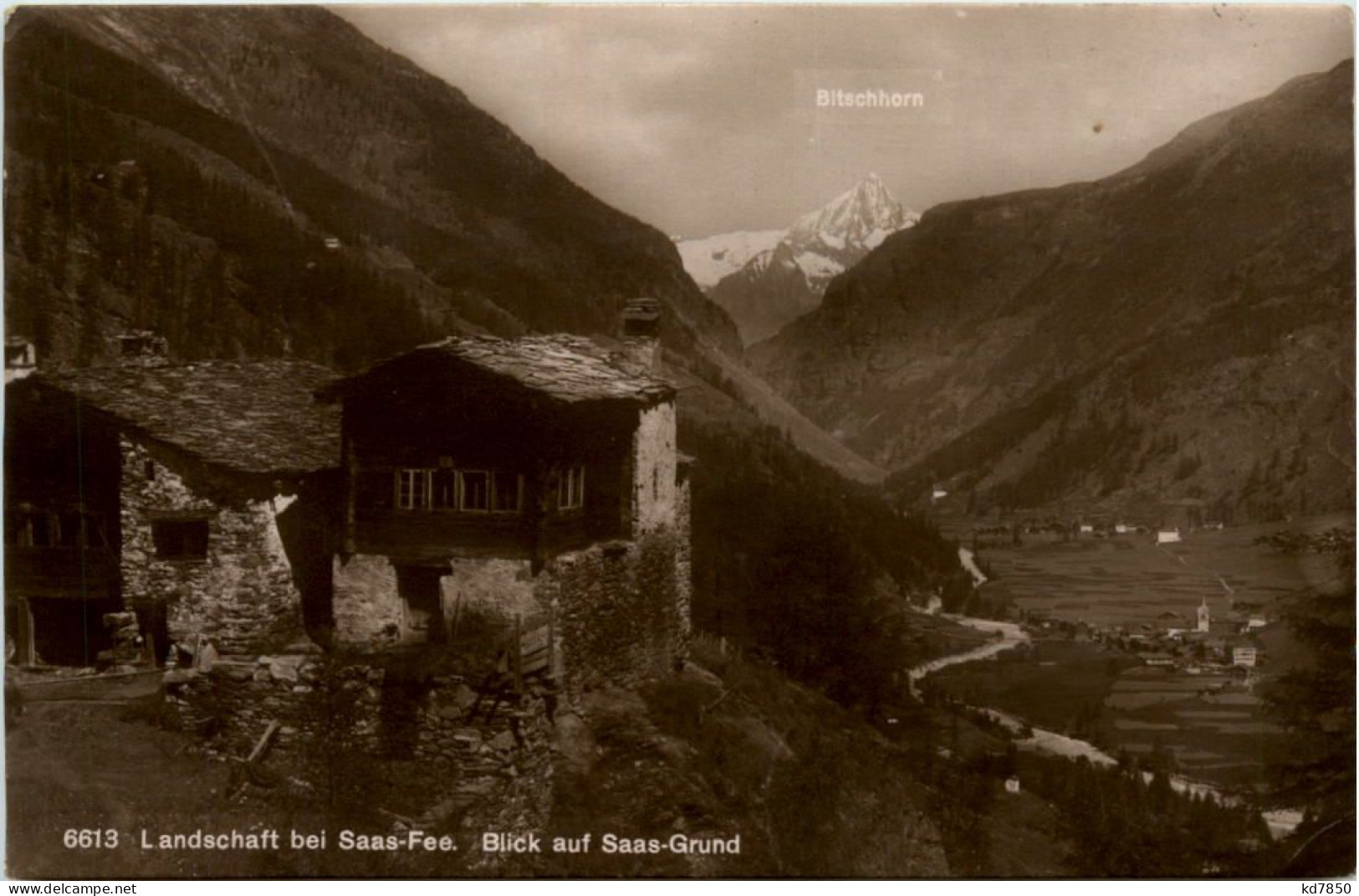 Landschaft Bei Saas Fee - Blick Auf Saas Grund - Saas-Fee