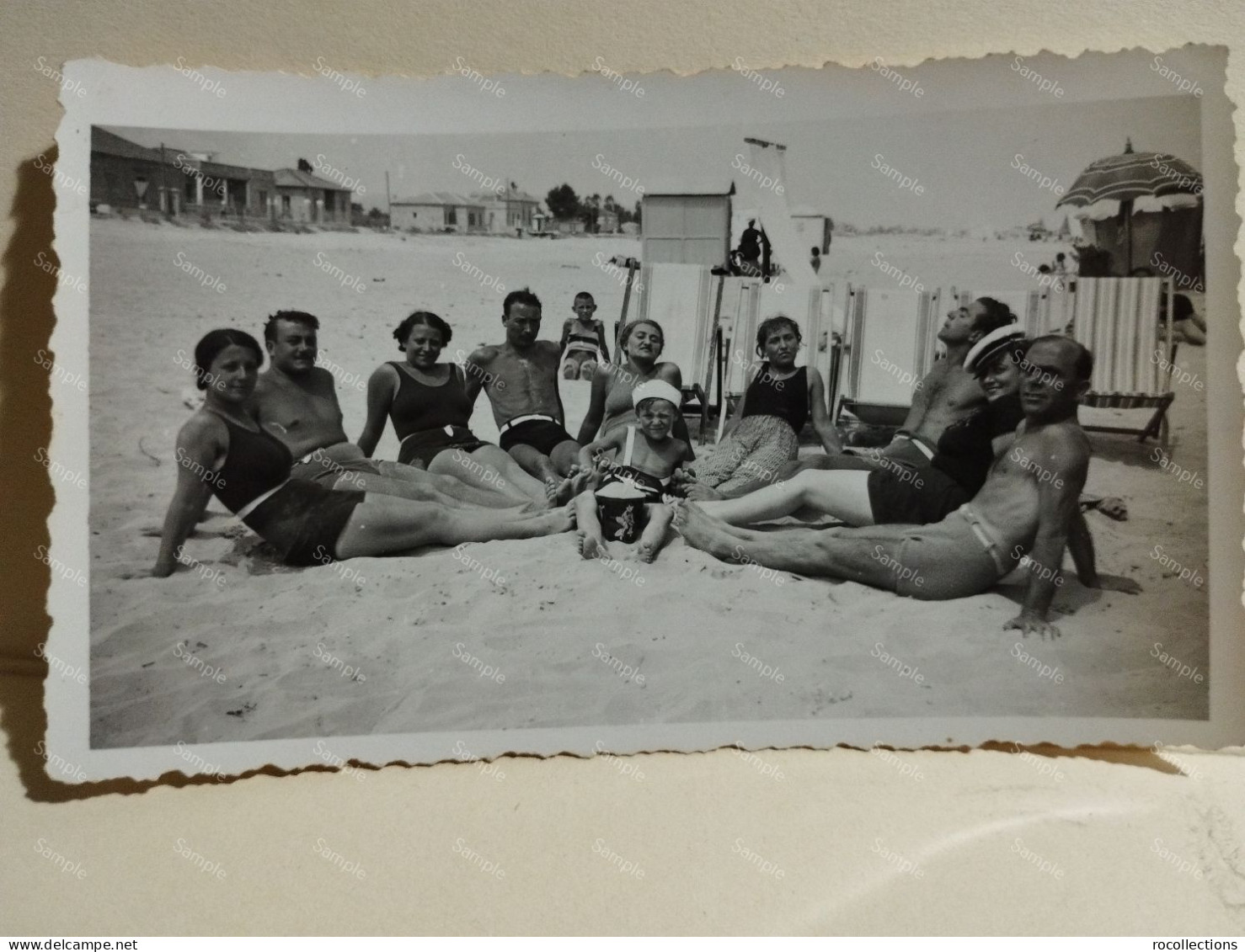 Italy Photo Boys & Girls On The Beach. Italia Foto Persone In Spiaggia. TORTORETO (Teramo) 1935 - Europe