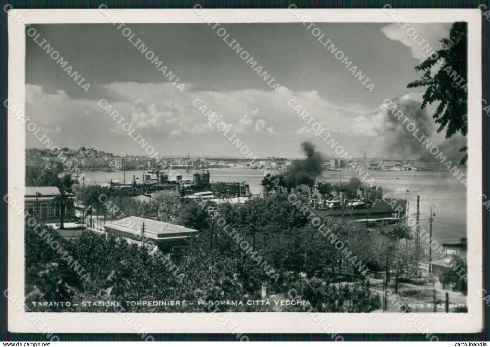 Taranto Città Stazione Torpediniere Foto FG Cartolina ZK0236 - Taranto