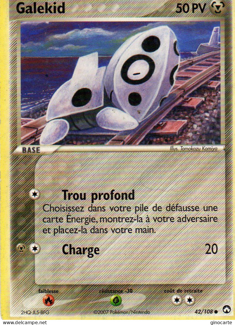 Carte Pokemon 42/108 Galekid 50pv 2007 - Autres & Non Classés