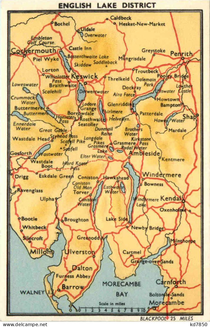 Keswick - Windermere - Map - Autres & Non Classés