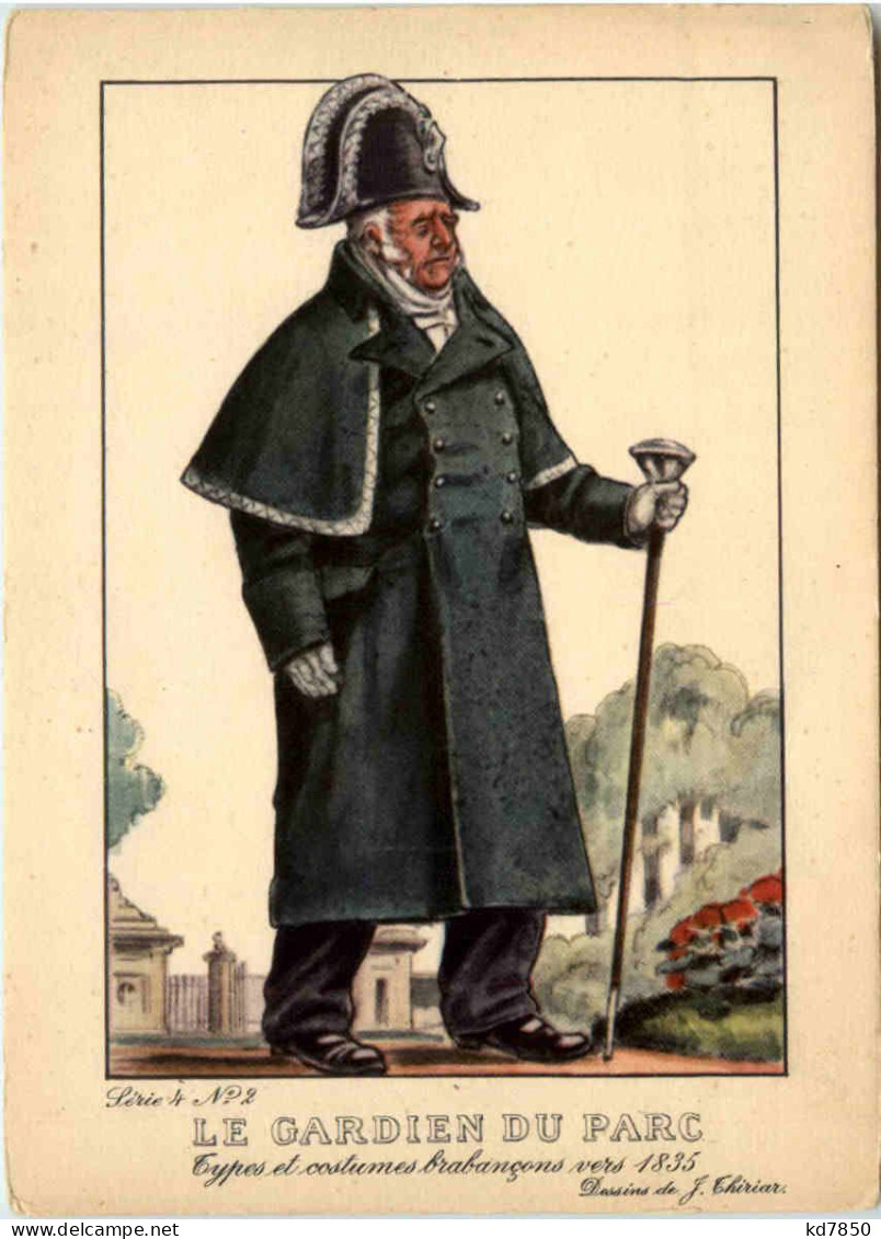Le Gardien Du Parc - Types Et Costumes Brabancons Vers 1835 - Altri & Non Classificati