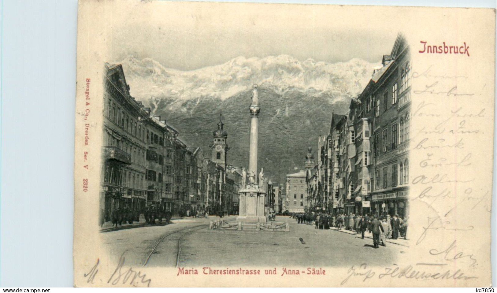 Innsbruck - Maria Theresienstrasse - Prägekarte - Imst