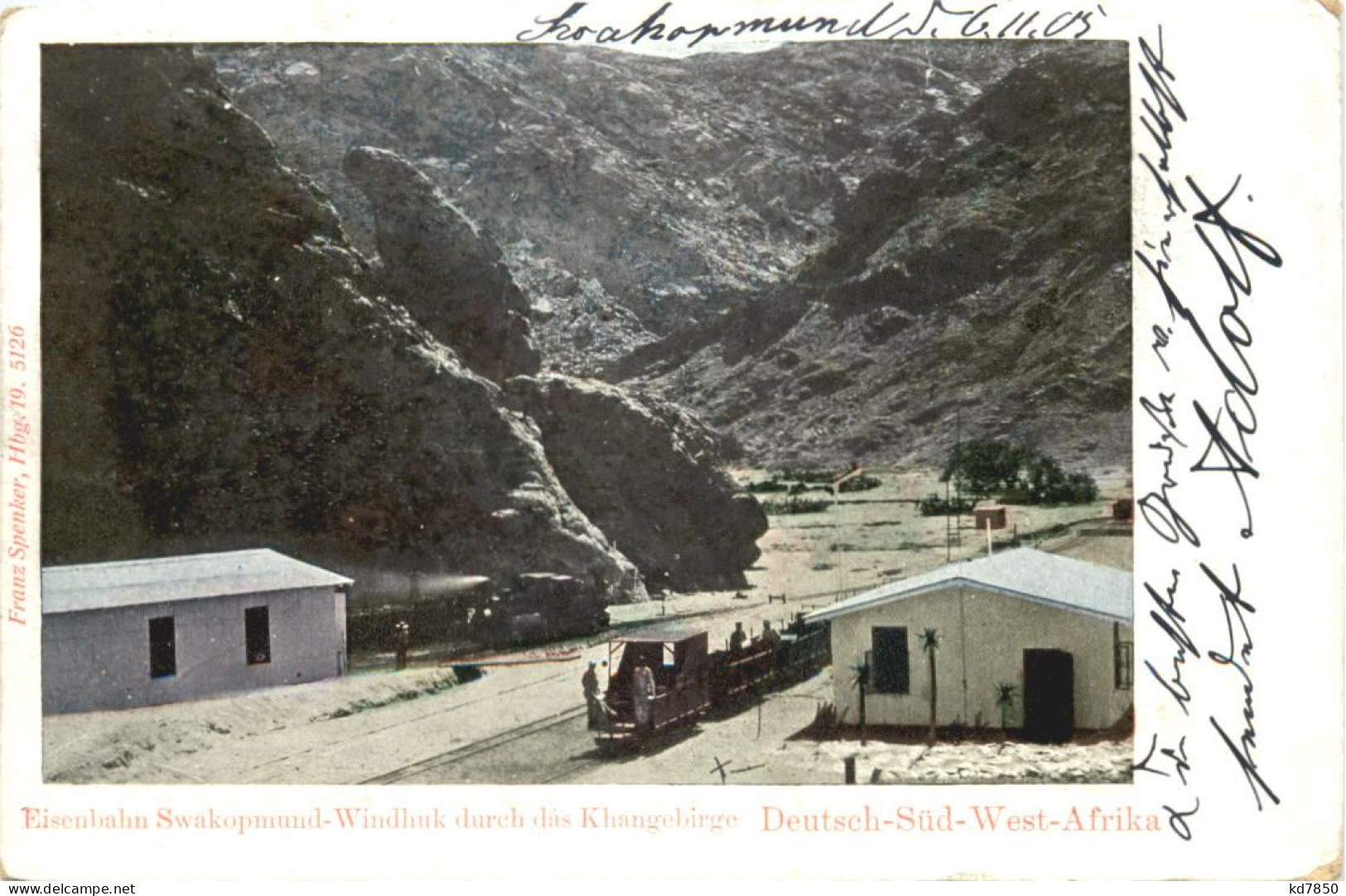 DSW Akrika - Eisenbahn Swakopmund Windhuk Durch Das Khangebirge - Stempel - Ehemalige Dt. Kolonien