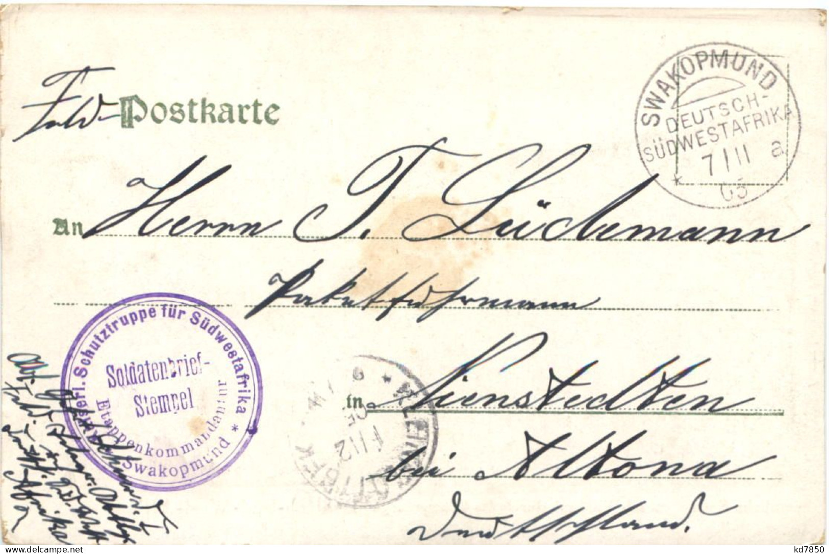 DSW Akrika - Eisenbahn Swakopmund Windhuk Durch Das Khangebirge - Stempel - Ehemalige Dt. Kolonien