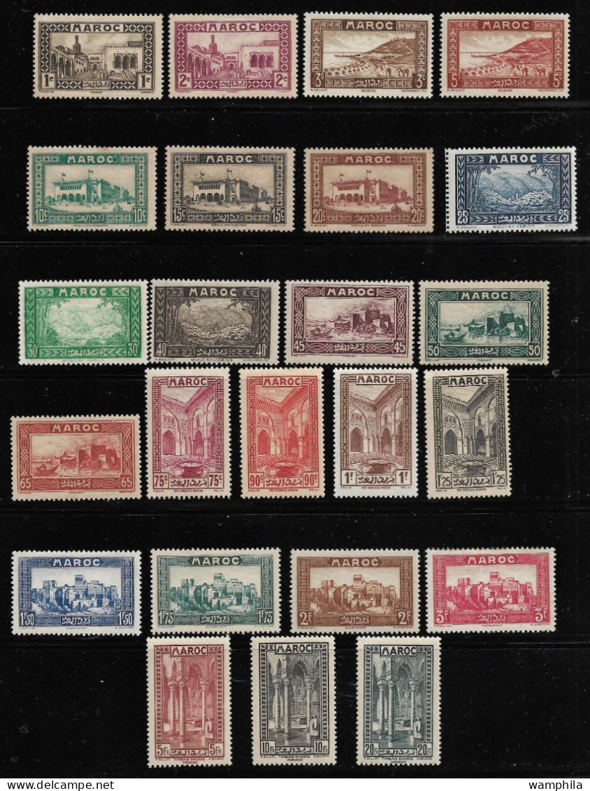 Maroc, 1933/34 Série N°  128/ 1491* Cote YT + 112€ - Unused Stamps