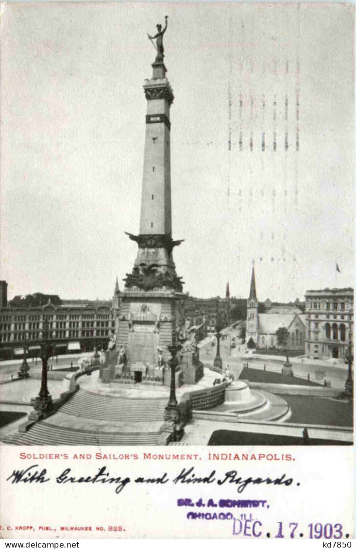 Indianapolis - Soldiers And Sailors Mont - Sonstige & Ohne Zuordnung