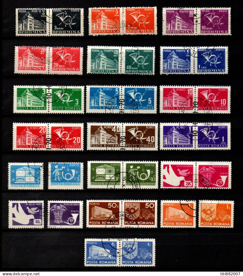 ROUMANIE     -     L O T     -     TAXE   /    PORT Dû     -      Oblitérés   - - Postage Due