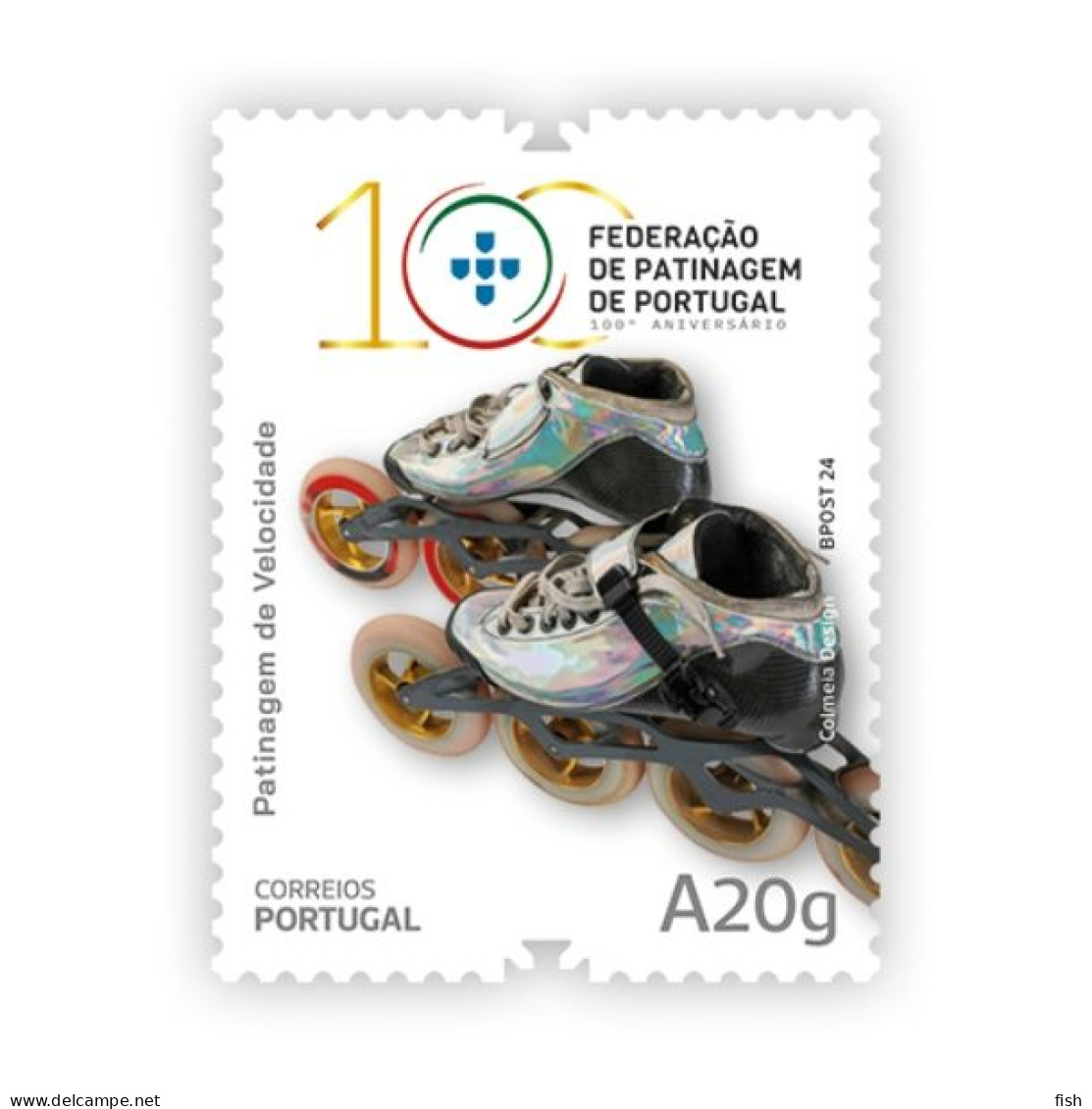 Portugal ** &  100 Years Of The Portuguese Skating Federation, Speed Skating 2024 (61868) - Unused Stamps