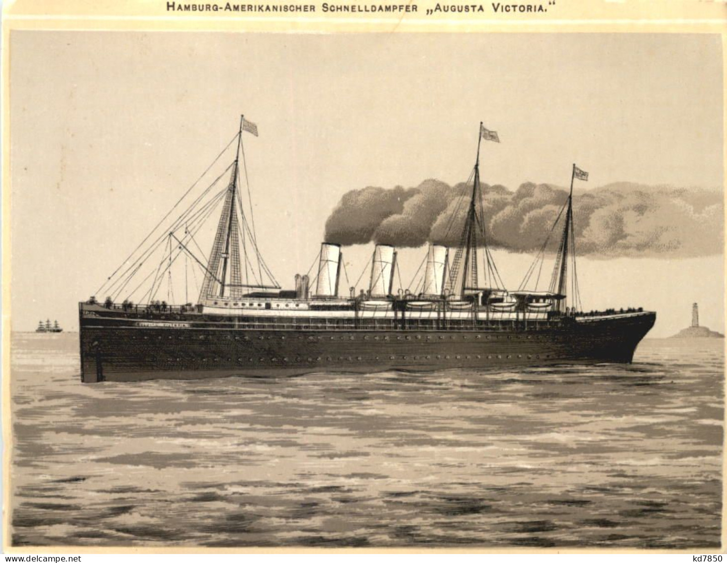 Hamburg Amerikanischer Schnelldampfer Augusta Victoria - Paquebots