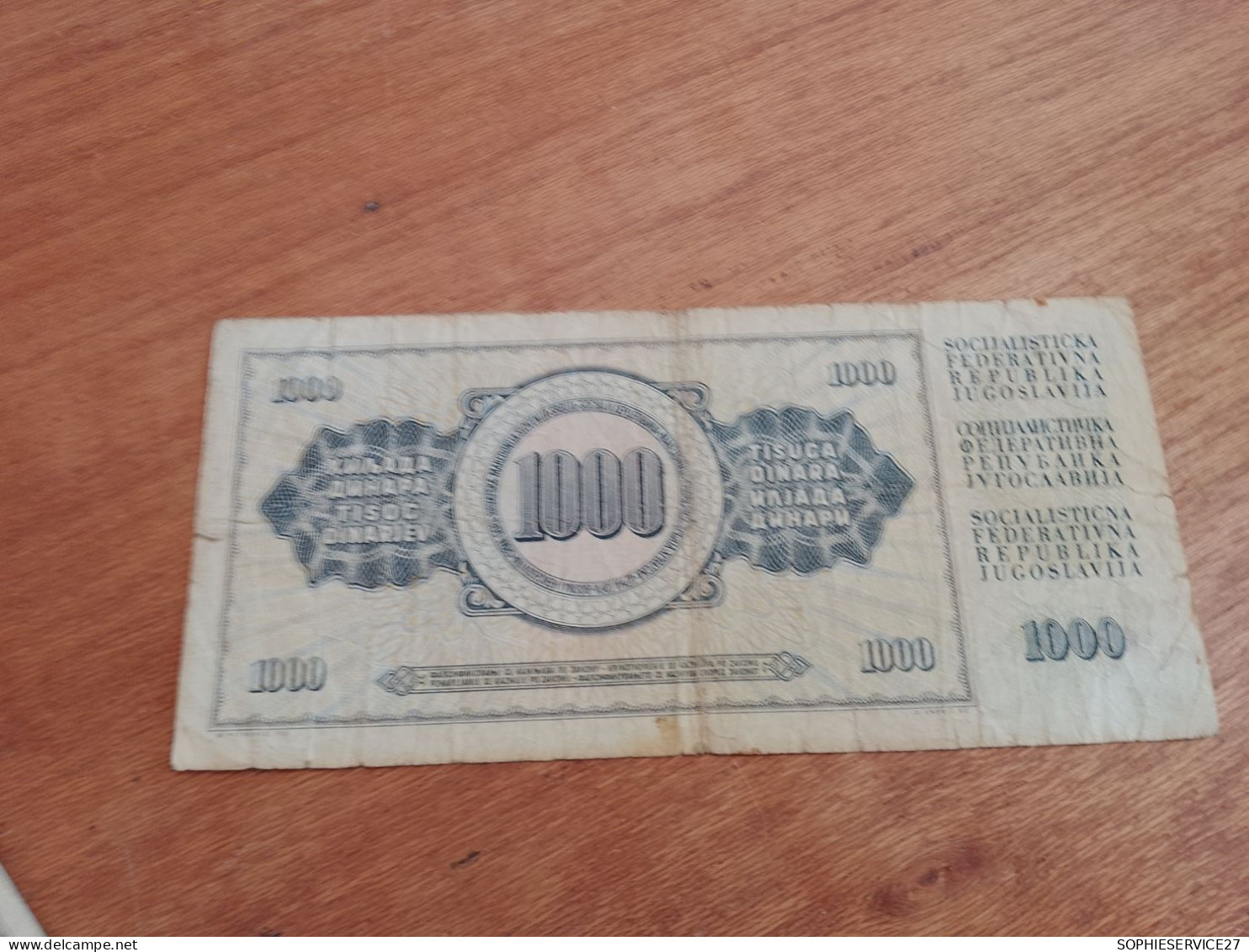 BILLET 1000 DINARA / 1978 - Yugoslavia