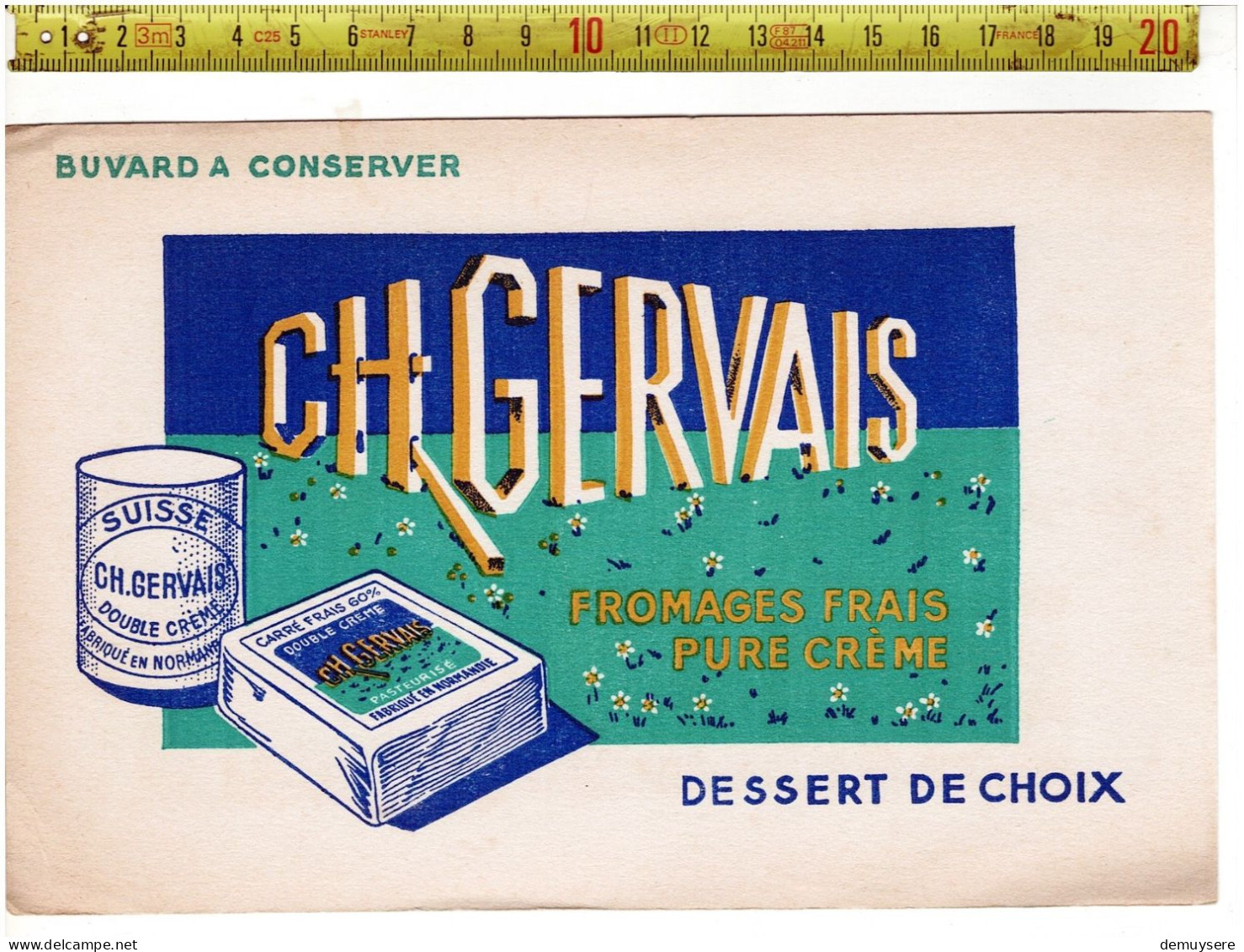 SOLDE 2011 - BUVARD - CHGERVAIS FROMAGE FRAIS PUR CREME DESSERT DE CHOIX - Food