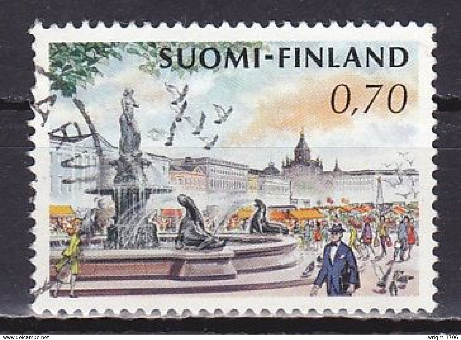 Finland, 1973, Helsinki Market Square, 0.70mk, USED - Used Stamps