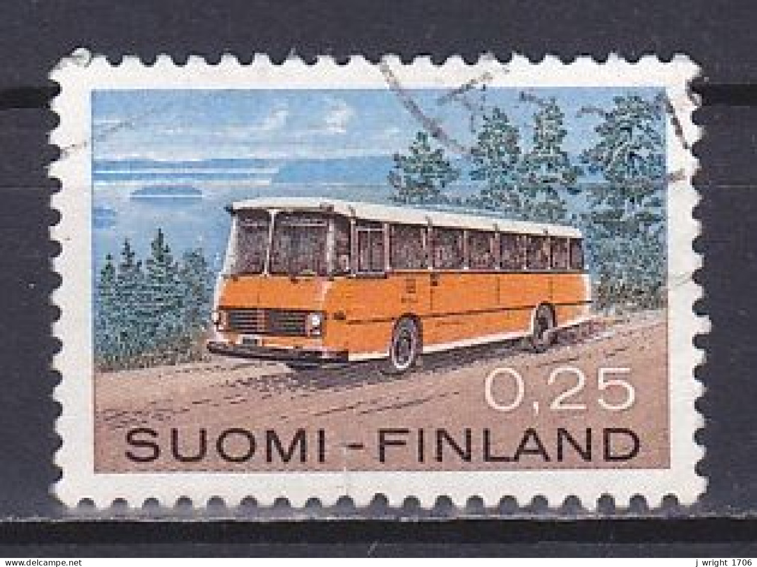 Finland, 1971, Post Bus, 0.25mk, USED - Used Stamps