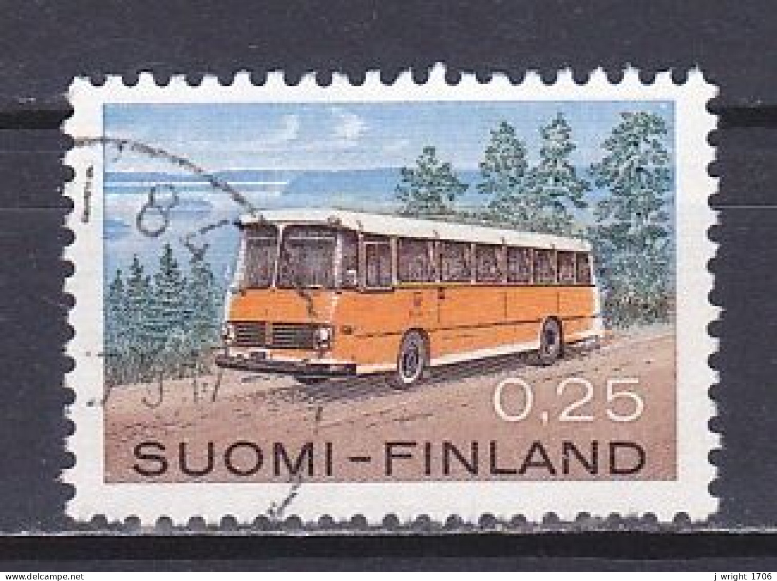 Finland, 1971, Post Bus, 0.25mk, USED - Used Stamps