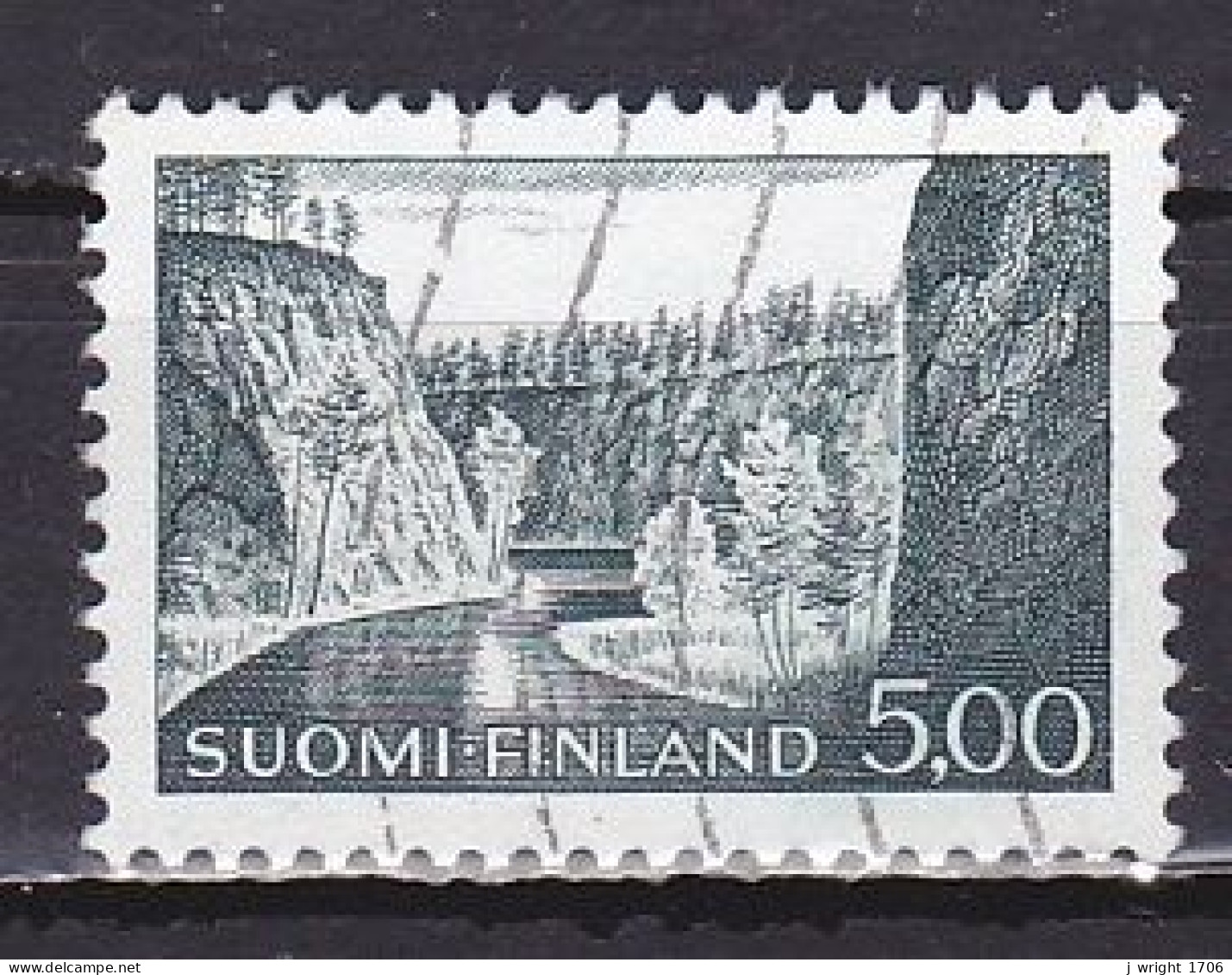 Finland, 1964, Ristikallio Gorge, 5.00mk/Phosphor, USED - Gebruikt