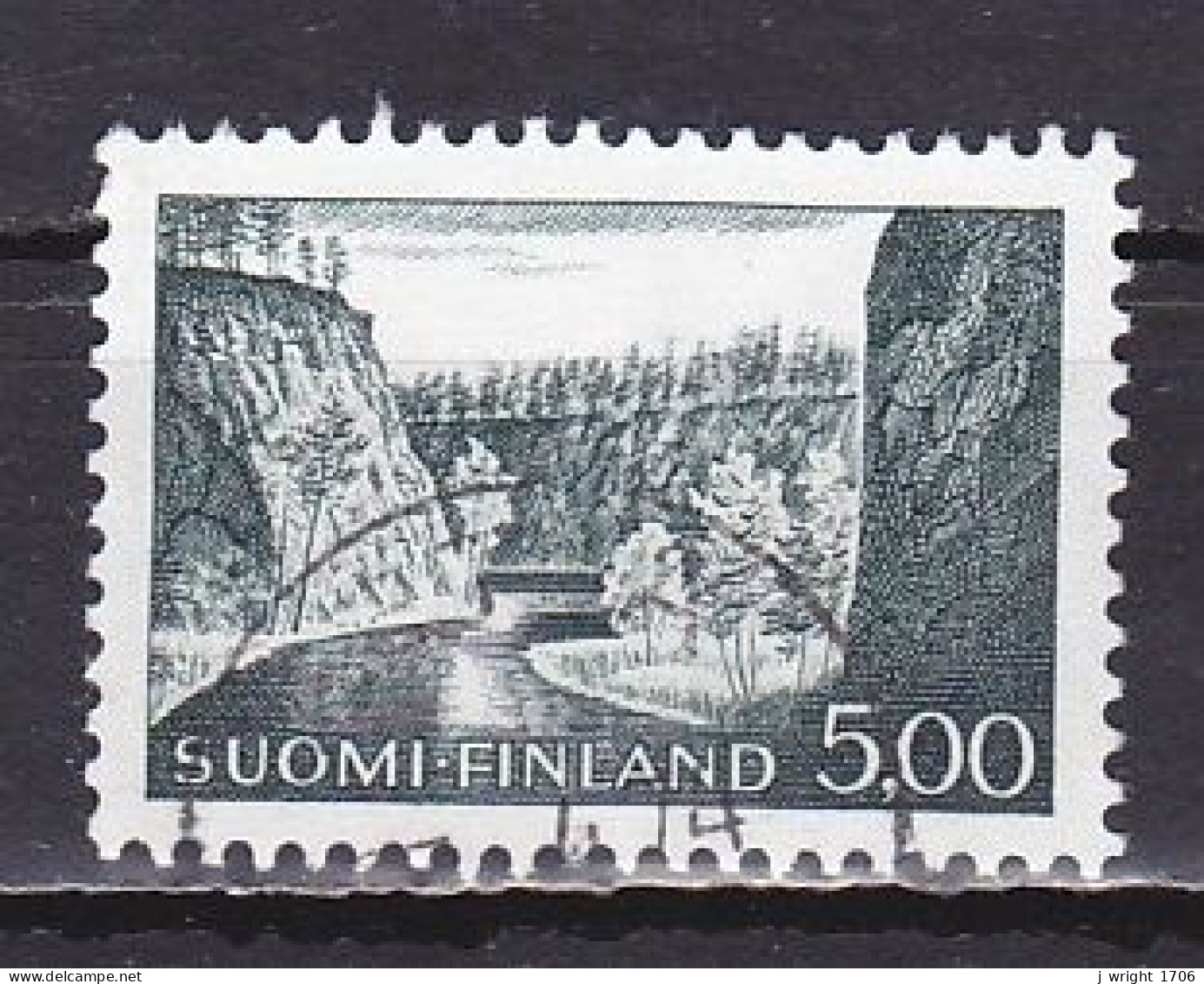 Finland, 1964, Ristikallio Gorge, 5.00mk, USED - Gebruikt