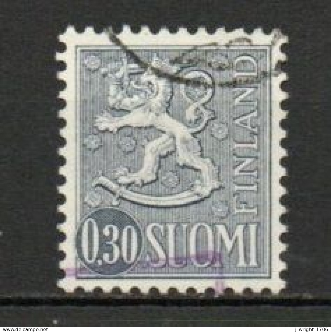 Finland, 1965, Lion/Thick Circle, 0.30mk, USED - Usados