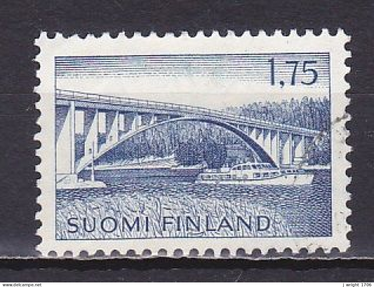 Finland, 1963, Parainen Bridge, 1.75mk, USED - Gebruikt