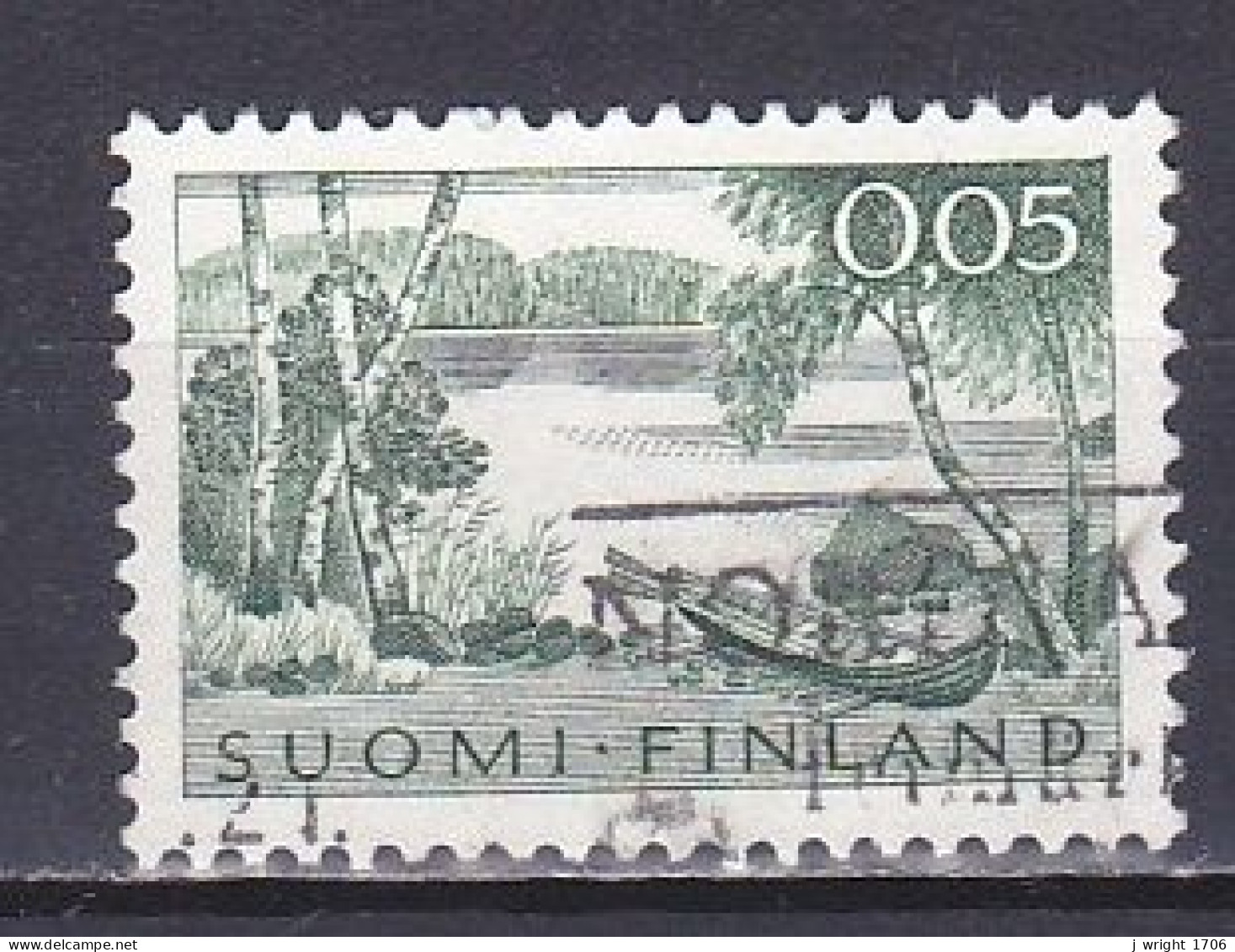 Finland, 1963, Lakeside Scene, 0.05mk, USED - Used Stamps