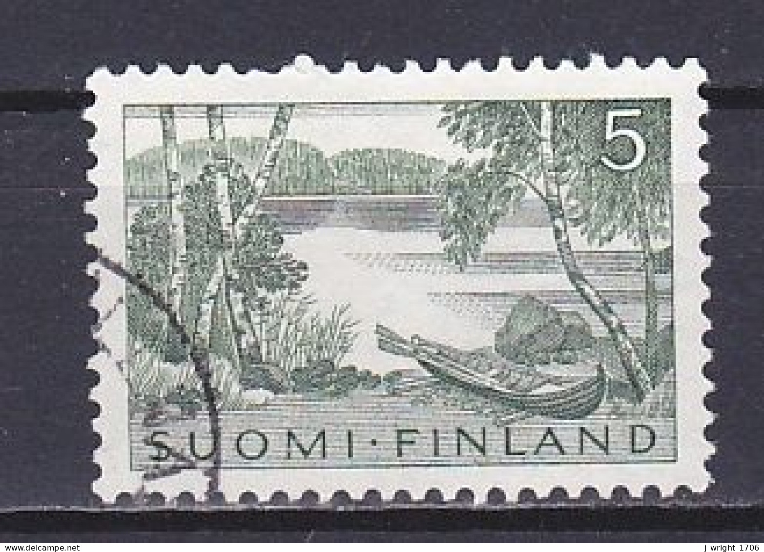 Finland, 1961, Lakeside Scene, 5mk, USED - Used Stamps