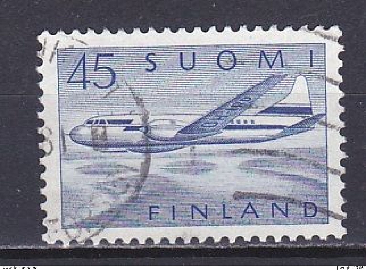 Finland, 1959, Convair 440, 45mk, USED - Gebraucht