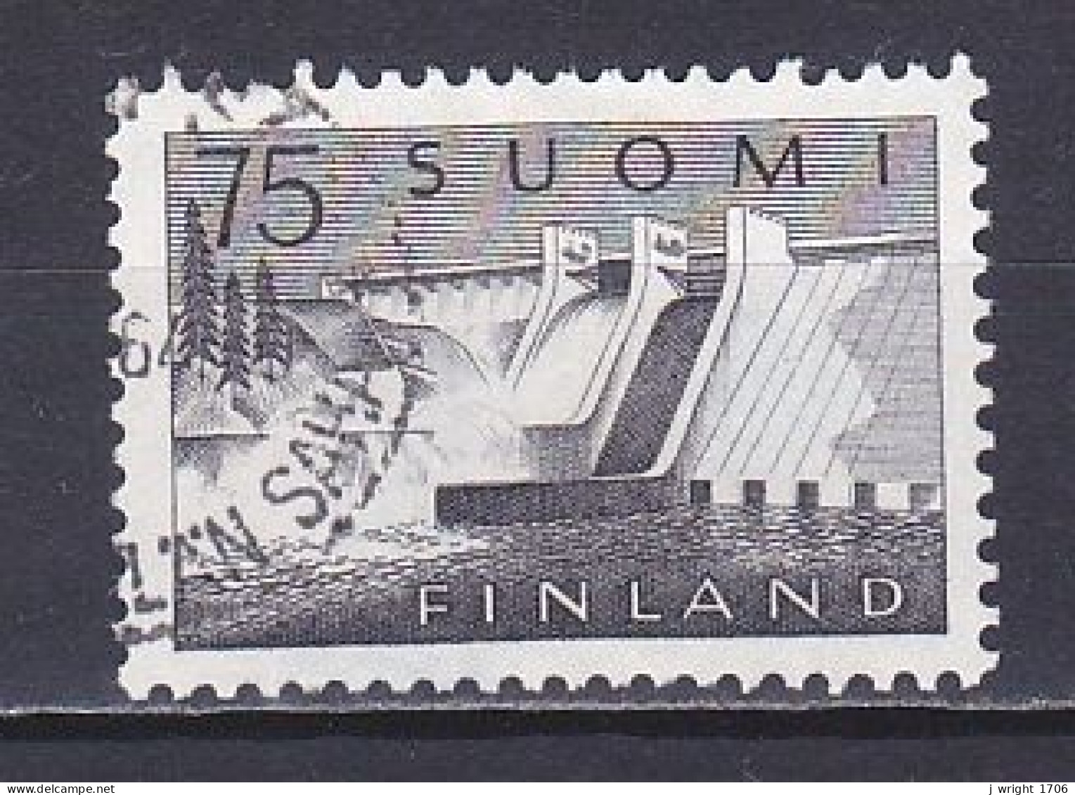 Finland, 1959, Pyhäkoski Hydro-electric Plant, 75mk, USED - Oblitérés