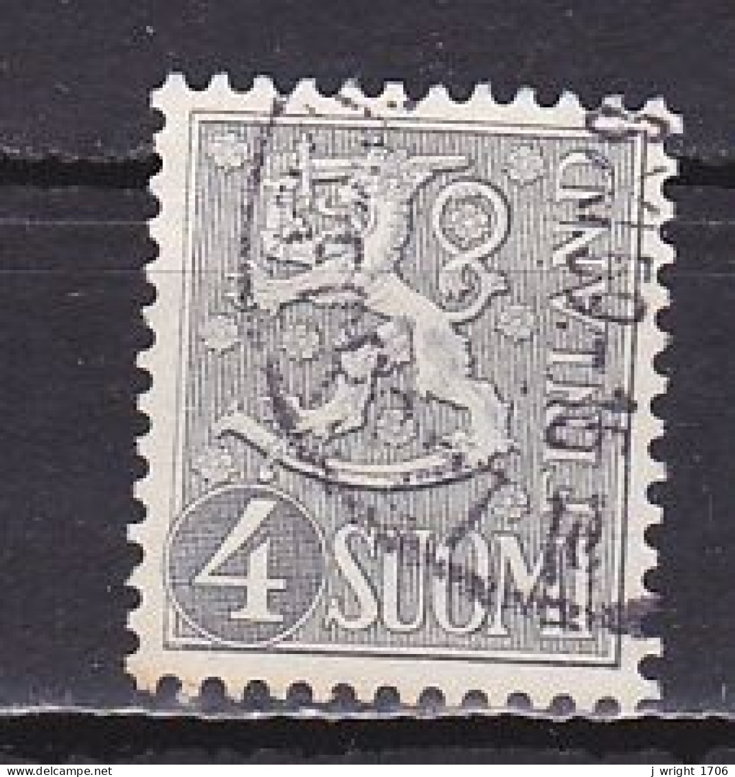 Finland, 1958, Lion, 4mk, USED - Oblitérés