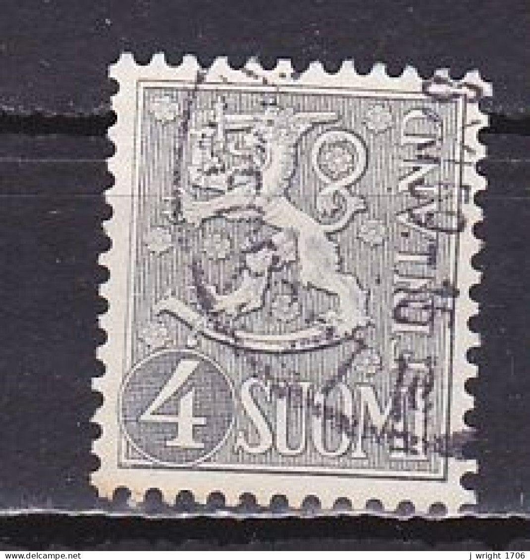 Finland, 1958, Lion, 4mk, USED - Used Stamps