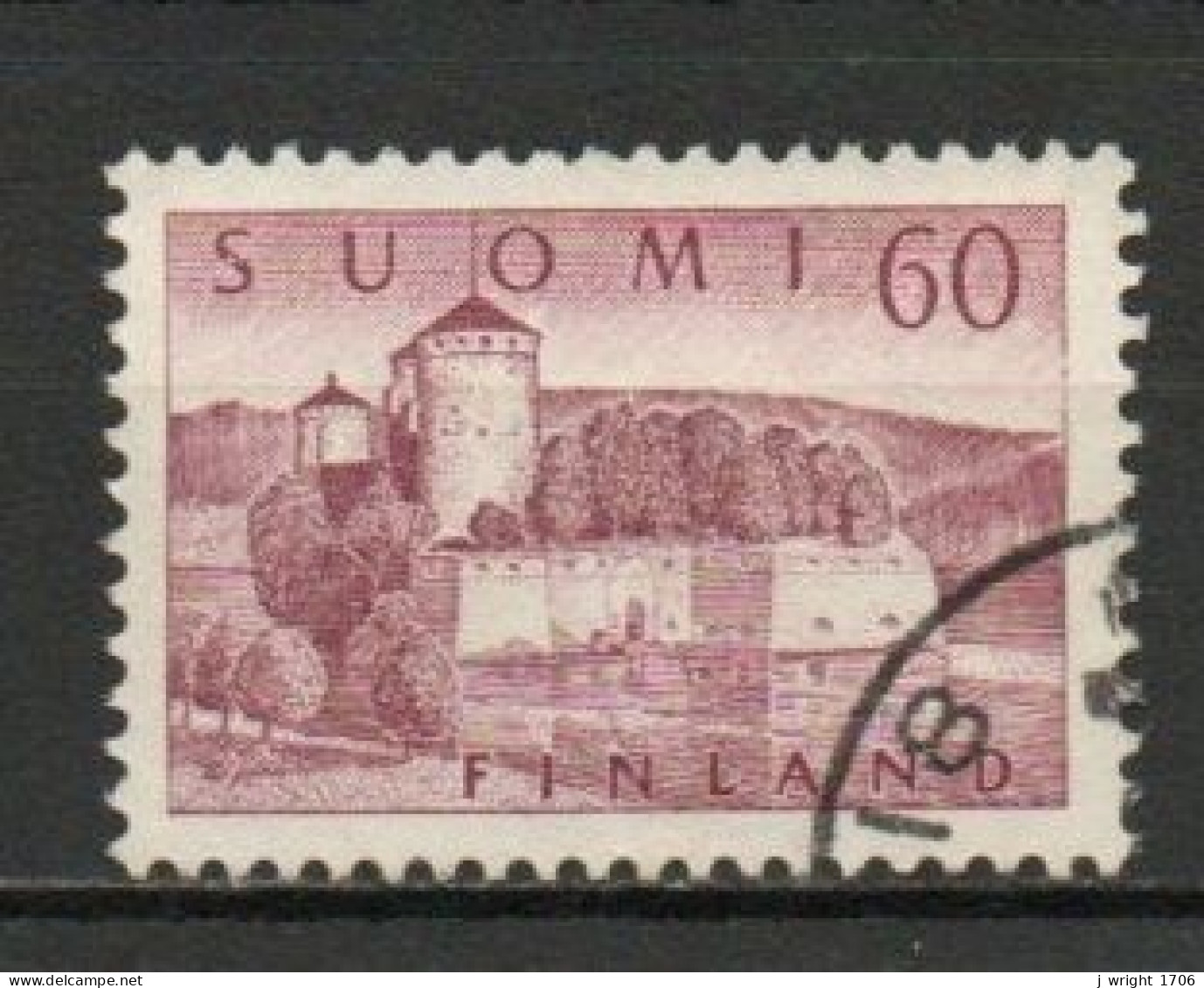 Finland, 1957, Olavinlinna Castle, 60mk, USED - Oblitérés