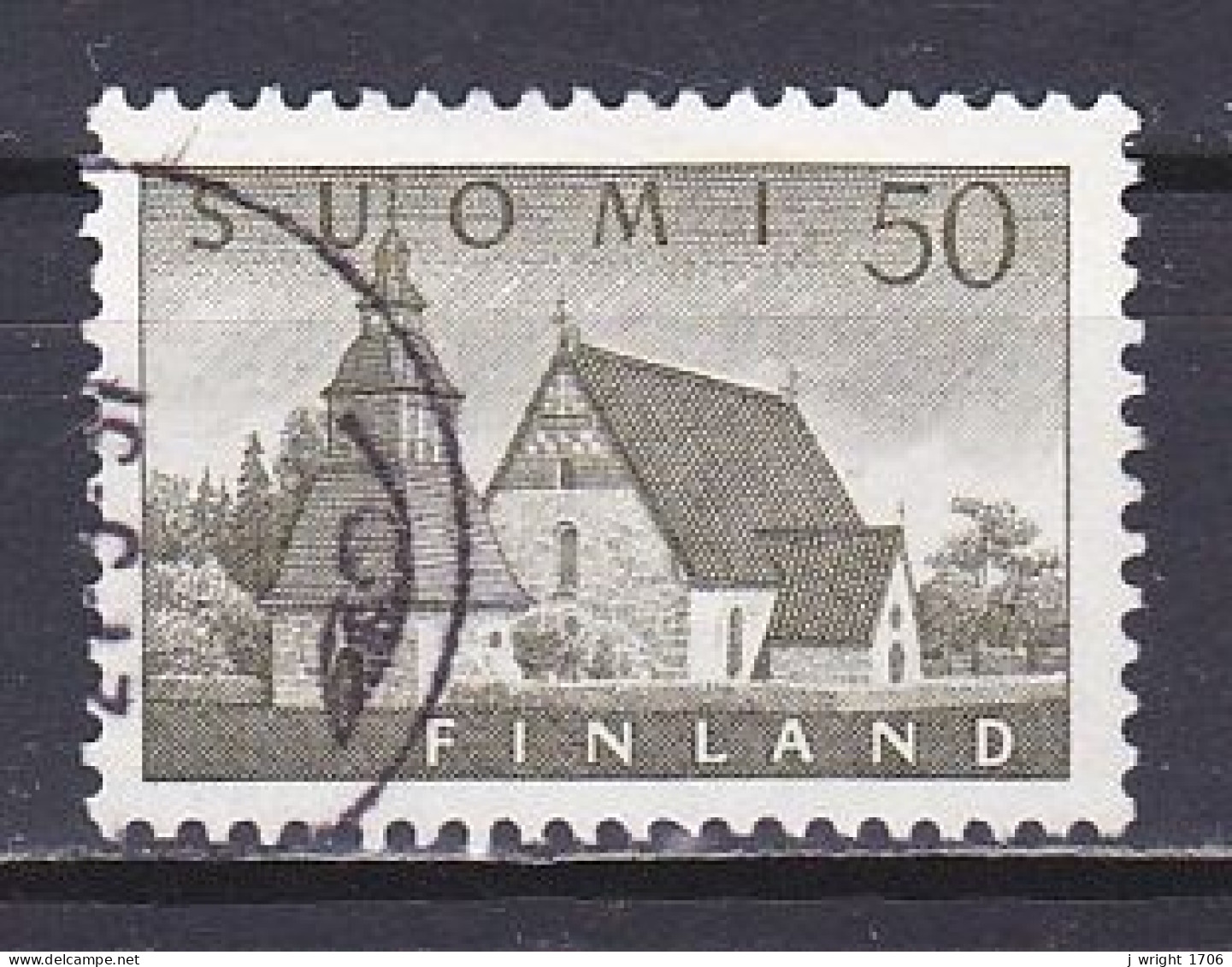 Finland, 1957, Lammi Church, 50mk, USED - Oblitérés