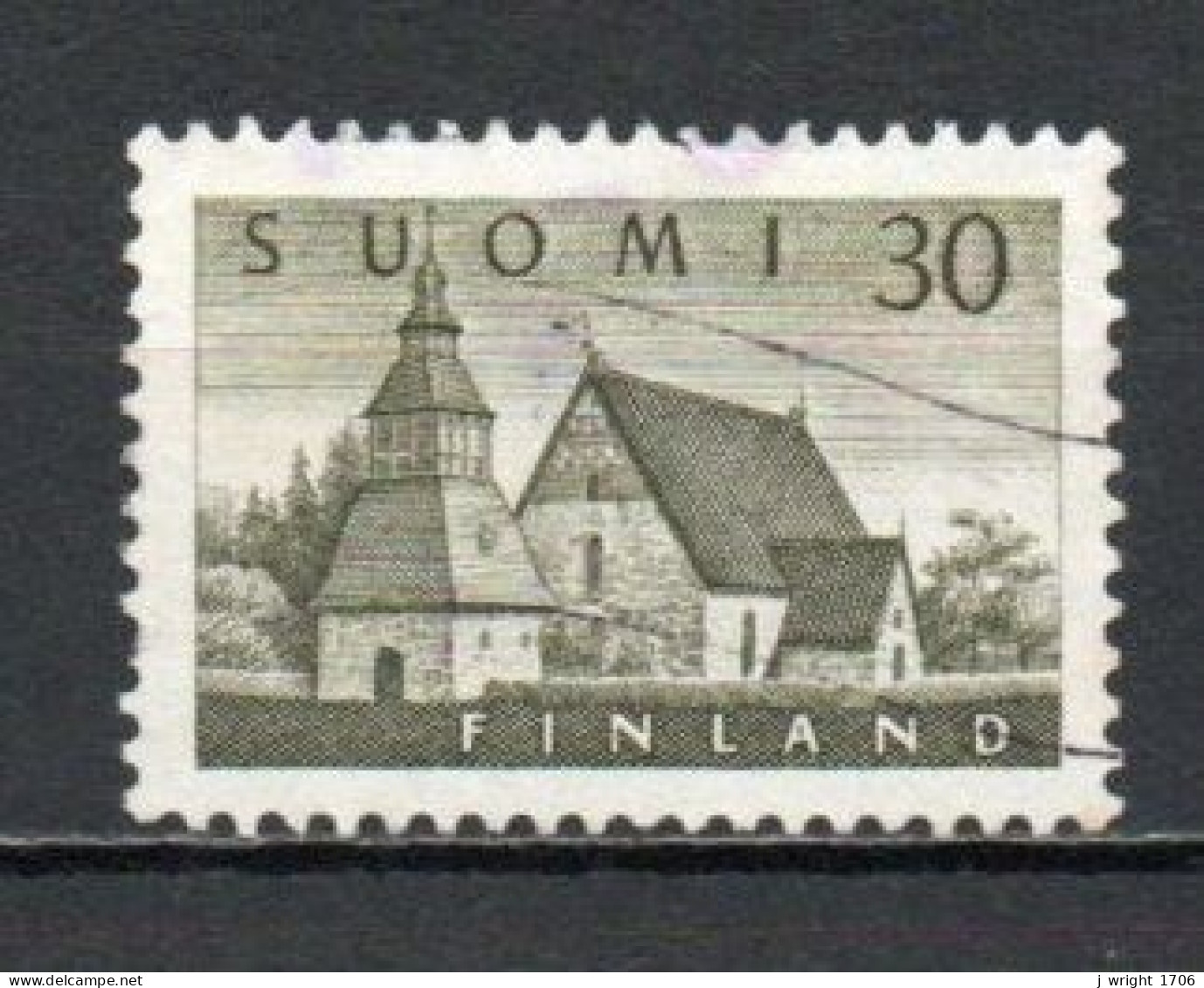 Finland, 1956, Lammi Church, 30mk, USED - Used Stamps