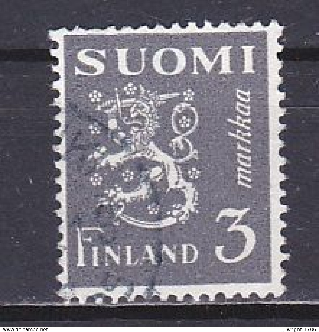 Finland, 1947, Lion, 3mk, USED - Gebraucht