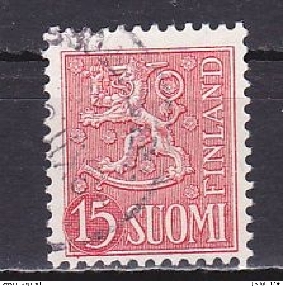 Finland, 1954, Lion, 15mk, USED - Oblitérés