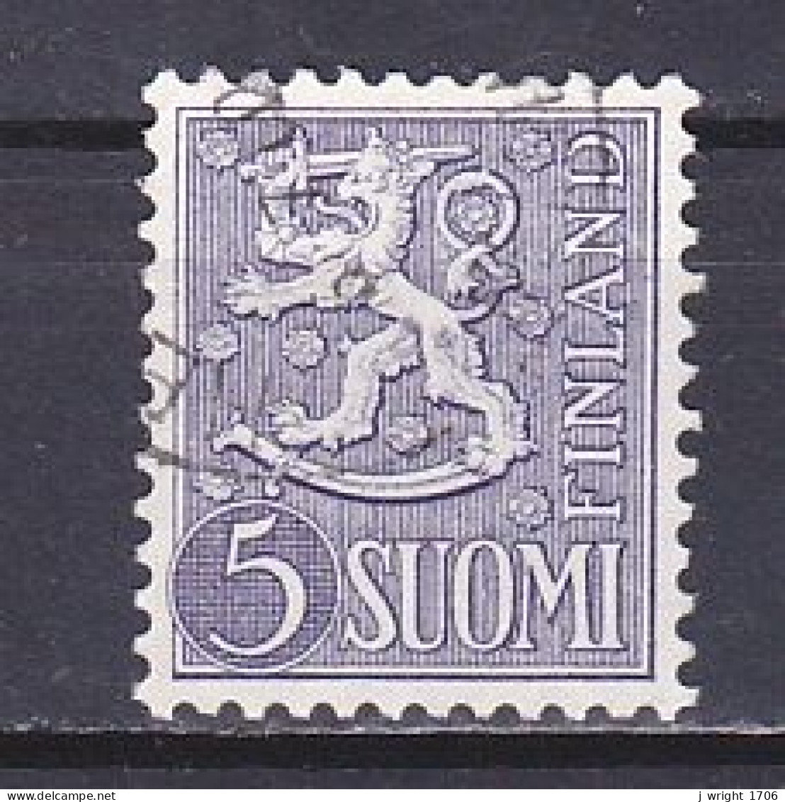 Finland, 1954, Lion, 5mk, USED - Gebruikt