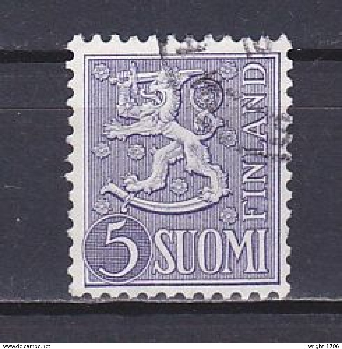 Finland, 1954, Lion, 5mk, USED - Used Stamps